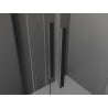 Mexen Velar L Duo stumdomoji dušo kabina, 100 x 90 cm, grafito, šlifuota gun gray - 871-100-090-02-43-66