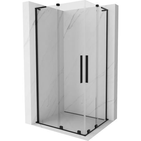 Mexen Velar L Duo stumdomas dušo kabina 100 x 90 cm, skaidrus, juodas - 871-100-090-02-03-70
