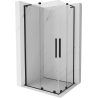 Mexen Velar L Duo stumdomas dušo kabina 100 x 90 cm, skaidrus, juodas - 871-100-090-02-03-70