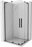 Mexen Velar L Duo stumdomas dušo kabina 100 x 90 cm, skaidrus, juodas - 871-100-090-02-03-70