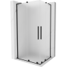 Mexen Velar L Dviguba stumdomoji dušo kabina 90 x 80 cm, matinė, juoda - 871-090-080-02-33-70
