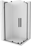 Mexen Velar L Duo stumdomas dušo kabina 90 x 80 cm, matinis, juodas - 871-090-080-02-33-70