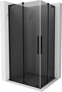 Mexen Velar L Stumdomas dvisienis dušo kabinas 100 x 90 cm, grafitas, juoda - 871-100-090-02-43-70