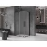 Mexen Velar L Dviguba stumdomoji dušo kabina 90 x 80 cm, matinė, juoda - 871-090-080-02-33-70