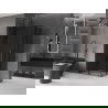 Mexen Velar L Duo stumdoma dušo kabina 100 x 90 cm, grafitas, ginklų metalas - 871-100-090-02-43-95