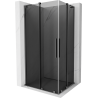 Mexen Velar L Duo slankiojanti dušo kabina 90 x 80 cm, grafitas, gunmetal - 871-090-080-02-43-95