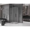 Mexen Velar L Duo dušo kabina su stumdomomis durimis 100 x 90 cm, matinė, gun metal - 871-100-090-02-33-95