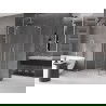 Mexen Velar L Duo slankiojanti dušo kabina 90 x 80 cm, permatoma, šepečiu nikelio - 871-090-080-02-03-97
