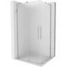 Mexen Velar L Duo stumdoma dušo kabina 100 x 90 cm, matinė, šlifuotas nikelis - 871-100-090-02-33-97
