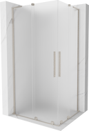 Mexen Velar L Duo slenkančio dušo kabina 100 x 90 cm, matinis, šlifuotas nikeliu - 871-100-090-02-33-97