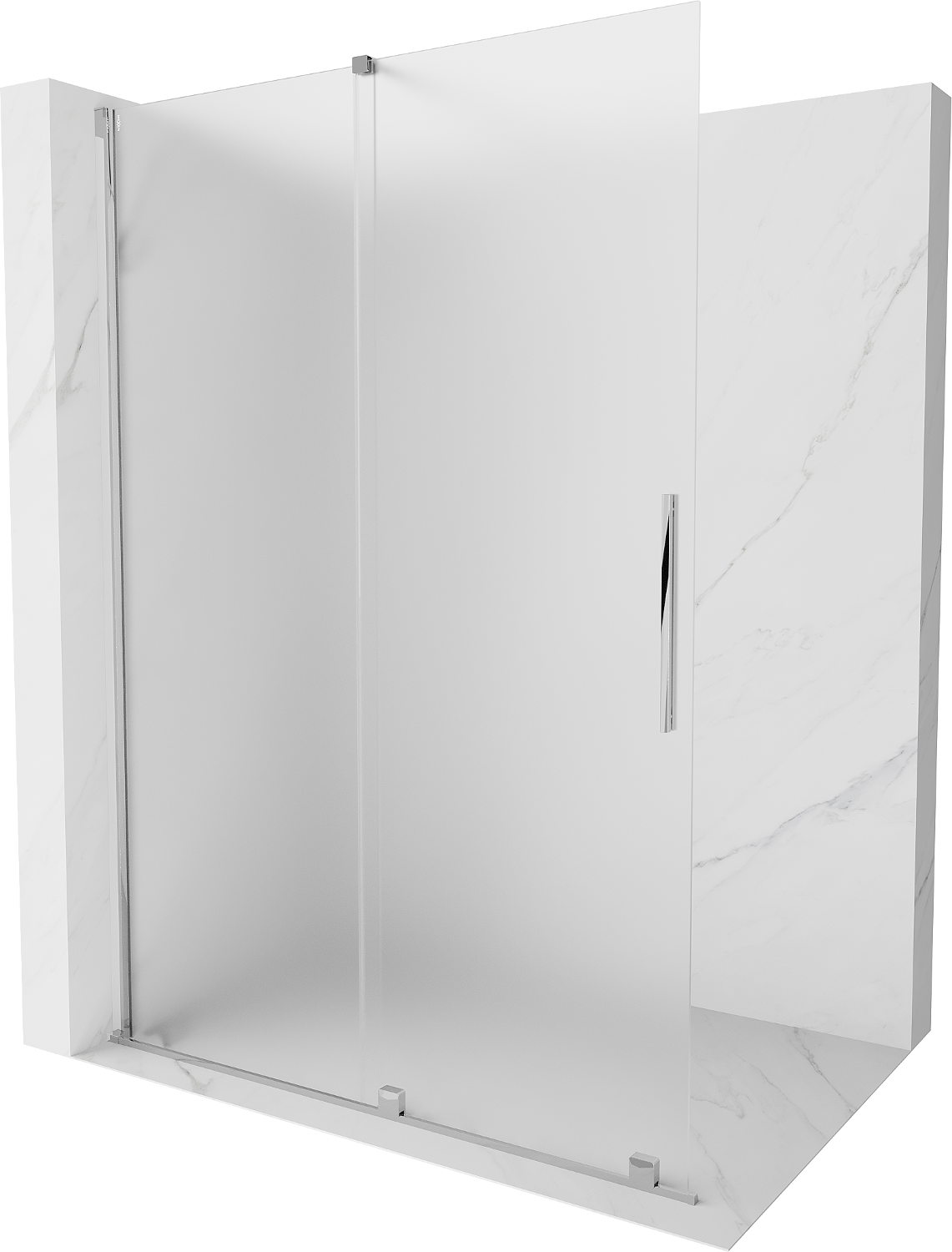 Mexen Velar dušo sienelė stumdomu Walk-in 140 x 200 cm, matinė 8 mm, chromas - 871-140-000-33-01