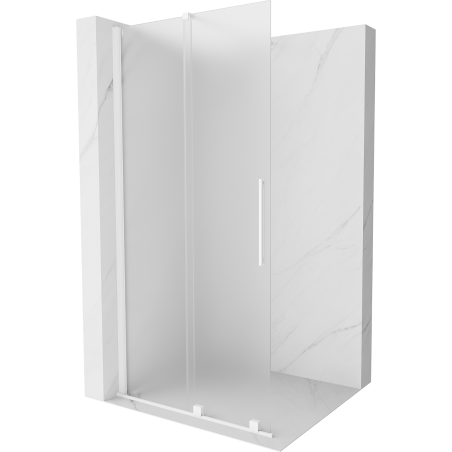 Mexen Velar dušo siena su judančia sistema Walk-in 85 x 200 cm, matinė 8 mm, balta - 871-085-000-33-20