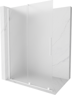 Mexen Velar dušo siena stumdomas Walk-in 140 x 200 cm, matinė 8 mm, balta - 871-140-000-33-20