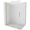 Mexen Velar stumdomoji dušo siena Walk-in 140 x 200 cm, matinė 8 mm, auksinė - 871-140-000-33-50