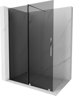 Mexen Velar sprendimas Walk-in dušui 140 x 200 cm, grafitas 8 mm, chromas - 871-140-000-43-01
