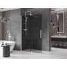 Mexen Velar dušo sienelė slidžiai atidaroma Walk-in 140 x 200 cm, grafitas 8 mm, balta - 871-140-000-43-20