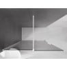 Mexen Velar dušo sienelė slidžiai atidaroma Walk-in 140 x 200 cm, grafitas 8 mm, balta - 871-140-000-43-20