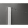 Mexen Velar dušo sienelė slidžiai atidaroma Walk-in 140 x 200 cm, grafitas 8 mm, balta - 871-140-000-43-20