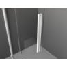 Mexen Velar dušo sienelė slidžiai atidaroma Walk-in 140 x 200 cm, grafitas 8 mm, balta - 871-140-000-43-20
