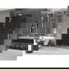 Mexen Velar atvira dušo sienelė 160 x 200 cm, grafito 8 mm, balta - 871-160-000-43-20