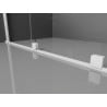Mexen Velar dušo sienelė slidžiai atidaroma Walk-in 140 x 200 cm, grafitas 8 mm, balta - 871-140-000-43-20