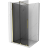 Mexen Velar dušo pertvara stumdomiems Walk-in 80 x 200 cm, grafito 8 mm, auksinė - 871-080-000-43-50