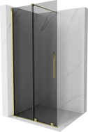 Mexen Velar dušo sienelė su slankiu Walk-in 85 x 200 cm, grafitas 8 mm, auksinė - 871-085-000-43-50