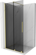 Mexen Velar stumdomas Walk-in dušo sienelė 85 x 200 cm, grafito 8 mm, šlifuota auksinė - 871-085-000-43-55