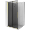 Mexen Velar dušo sienelė stumdomajam Walk-in 90 x 200 cm, grafitas 8 mm, matinė auksinė - 871-090-000-43-55