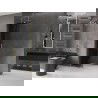 Mexen Velar dušo dalis stumdomaisiais durimis Walk-in 100 x 200 cm, grafito 8 mm, šlifuota auksinė - 871-100-000-43-55