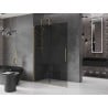 Mexen Velar dušų sienelė stumdomam naudojimui Walk-in 160 x 200 cm, grafitas 8 mm, šlifuotas auksas - 871-160-000-43-55