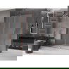 Mexen Velar durų perėjimo sprendimas su stumdymo sistema 130 x 200 cm, matinė 8 mm, rožinė auksinė - 871-130-000-33-60