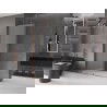 Mexen Velar durų perėjimo sprendimas su stumdymo sistema 130 x 200 cm, matinė 8 mm, rožinė auksinė - 871-130-000-33-60