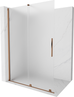Mexen Velar dušo sienelė išsikelianti Walk-in 150 x 200 cm, matinė 8 mm, rožinė auksinė - 871-150-000-33-60