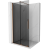 Mexen Velar dušu siena stumjamā Walk-in 75 x 200 cm, grafīta 8 mm, rožinė auksinė - 871-075-000-43-60