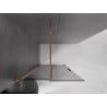 Mexen Velar dušo siena stumdomas Walk-in 100 x 200 cm, grafitas 8 mm, rožinė auksas - 871-100-000-43-60