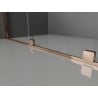 Mexen Velar dušo sienelė nusileidžianti Walk-in 130 x 200 cm, grafitas 8 mm, rožinė auksinė - 871-130-000-43-60