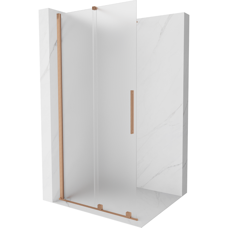 Mexen Velar prūdinė užtvara Walk-in 70 x 200 cm, matinio stiklo 8 mm, šlifuota varinė - 871-070-000-33-65