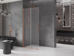 Mexen Velar prūdinė užtvara Walk-in 70 x 200 cm, matinio stiklo 8 mm, šlifuota varinė - 871-070-000-33-65