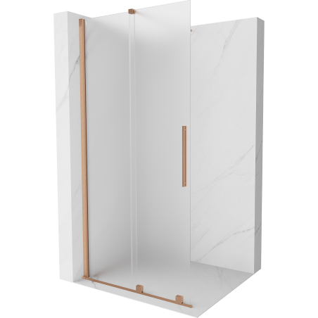 Mexen Velar dušo siena stumdomas Walk-in 75 x 200 cm, matinė 8 mm, šlifuotas varis - 871-075-000-33-65