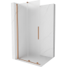 Mexen Velar stumdomas Walk-in dušo užtvaras 80 x 200 cm, matinis 8 mm, šepečiu apdirbta varis - 871-080-000-33-65