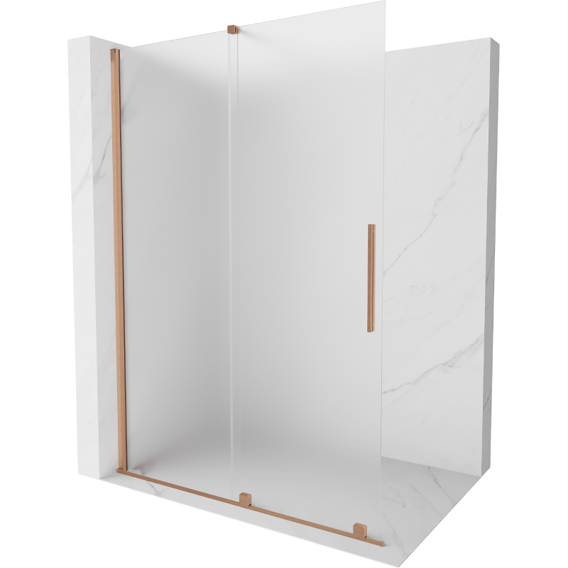 Mexen Velar Stumdoma dušo sienelė Walk-in 140 x 200 cm, matinė 8 mm, šlifuotas varis - 871-140-000-33-65