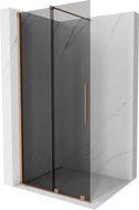 Mexen Velar prausimosi siena su slankia durų sistema 90 x 200 cm, grafitas 8 mm, šlifuota vario - 871-090-000-43-65