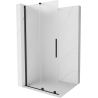 Mexen Velar slankioji dušo sienelė Walk-in 70 x 200 cm, šerkšnas 8 mm, juoda - 871-070-000-33-70