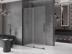 Mexen Velar dušo pertvara, išsiskleidžianti Walk-in 140 x 200 cm, matinis 8 mm, juoda - 871-140-000-33-70