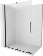 Mexen Velar dušo pertvara, išsiskleidžianti Walk-in 140 x 200 cm, matinis 8 mm, juoda - 871-140-000-33-70