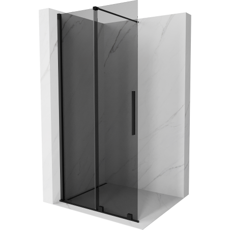 Mexen Velar dušo užtvara, stumti Walk-in 120 x 200 cm, grafito 8 mm, juoda - 871-120-000-43-70