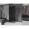 Mexen Velar dušo sienelė stumdomė Walk-in 75 x 200 cm, grafitas 8 mm, juoda - 871-075-000-43-70