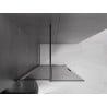 Mexen Velar dušo sienelė stumdomė Walk-in 75 x 200 cm, grafitas 8 mm, juoda - 871-075-000-43-70