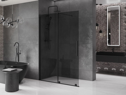 Mexen Velar dušo siena stumdomas Walk-in 150 x 200 cm, grafitas 8 mm, juodas - 871-150-000-43-70